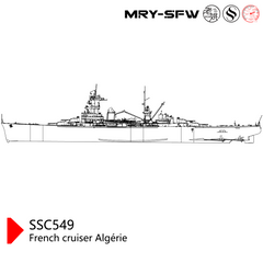 SSMODEL SSC549  Military Model Kit French Cruiser Alg¨¦rie Water Line