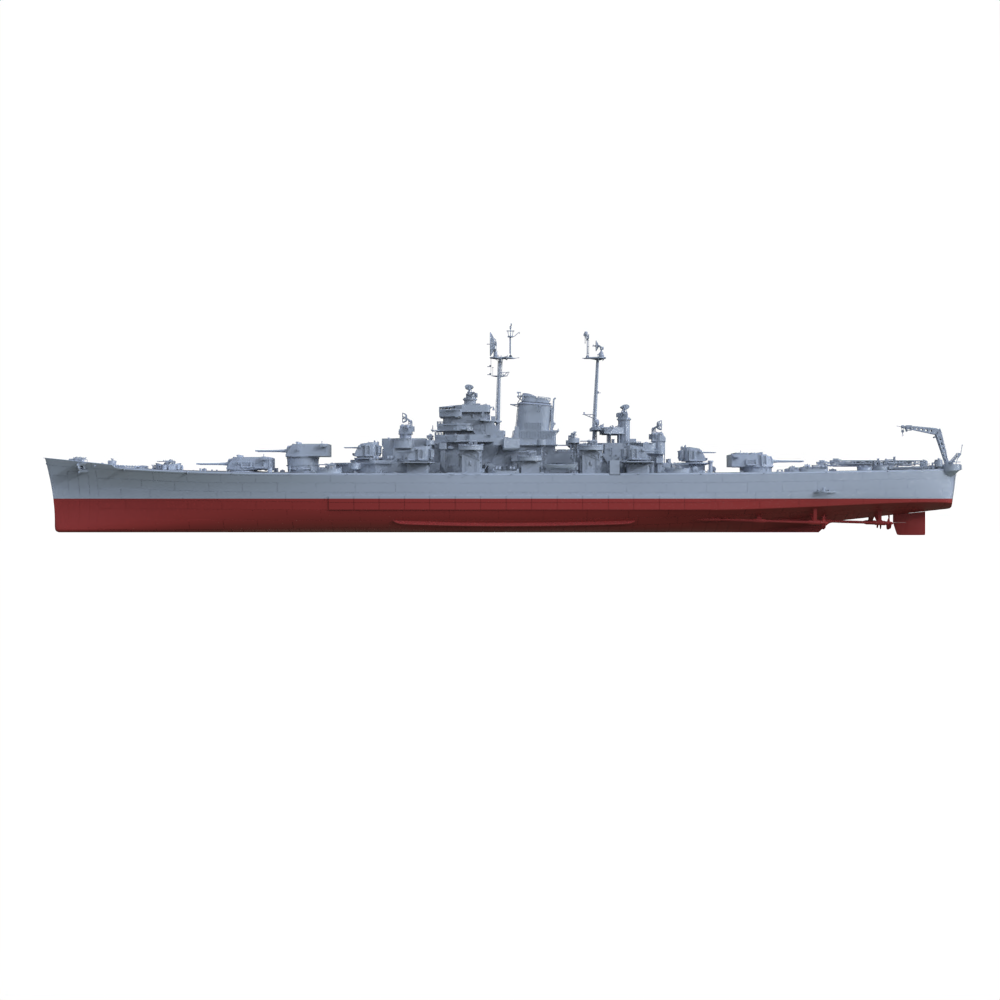 SSC130S Military Model USN Oregon City Class Cruiser CA-122 1946 Full Hull — detail view 3