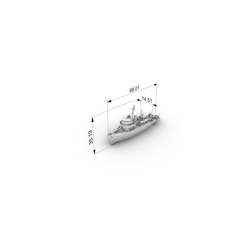 SSC160S  Military Model  USS Aggressive CLass Minesweeper Full Hull