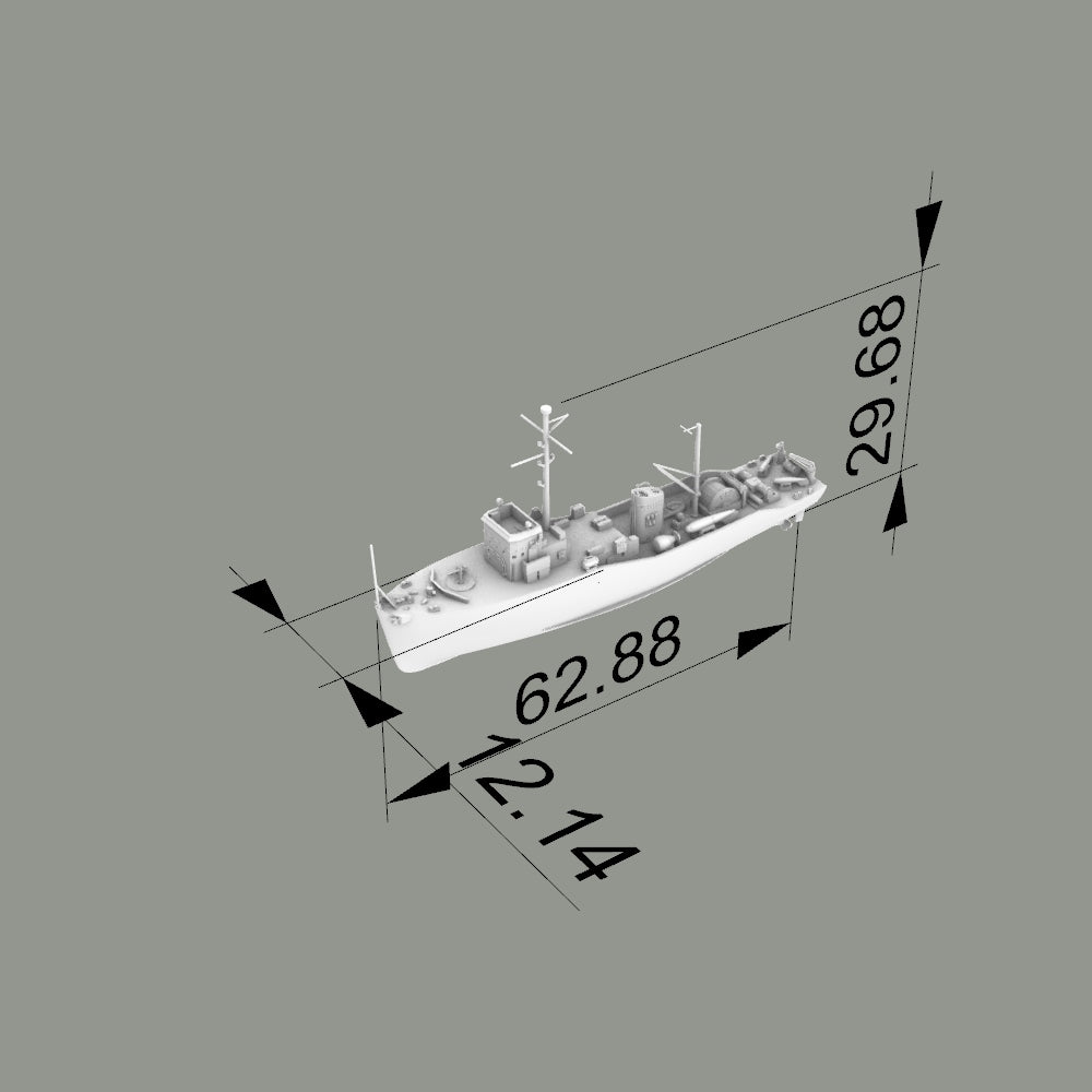 SSC166S Military Model USS Adjutant Class Minesweeper Full Hull — detail view 5