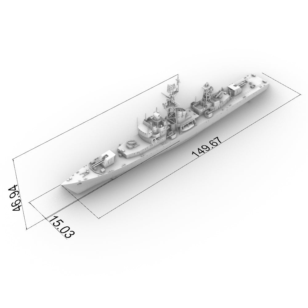 SSC181 Military Model CNS Jiangdong Class Frigate Water Line — detail view 6