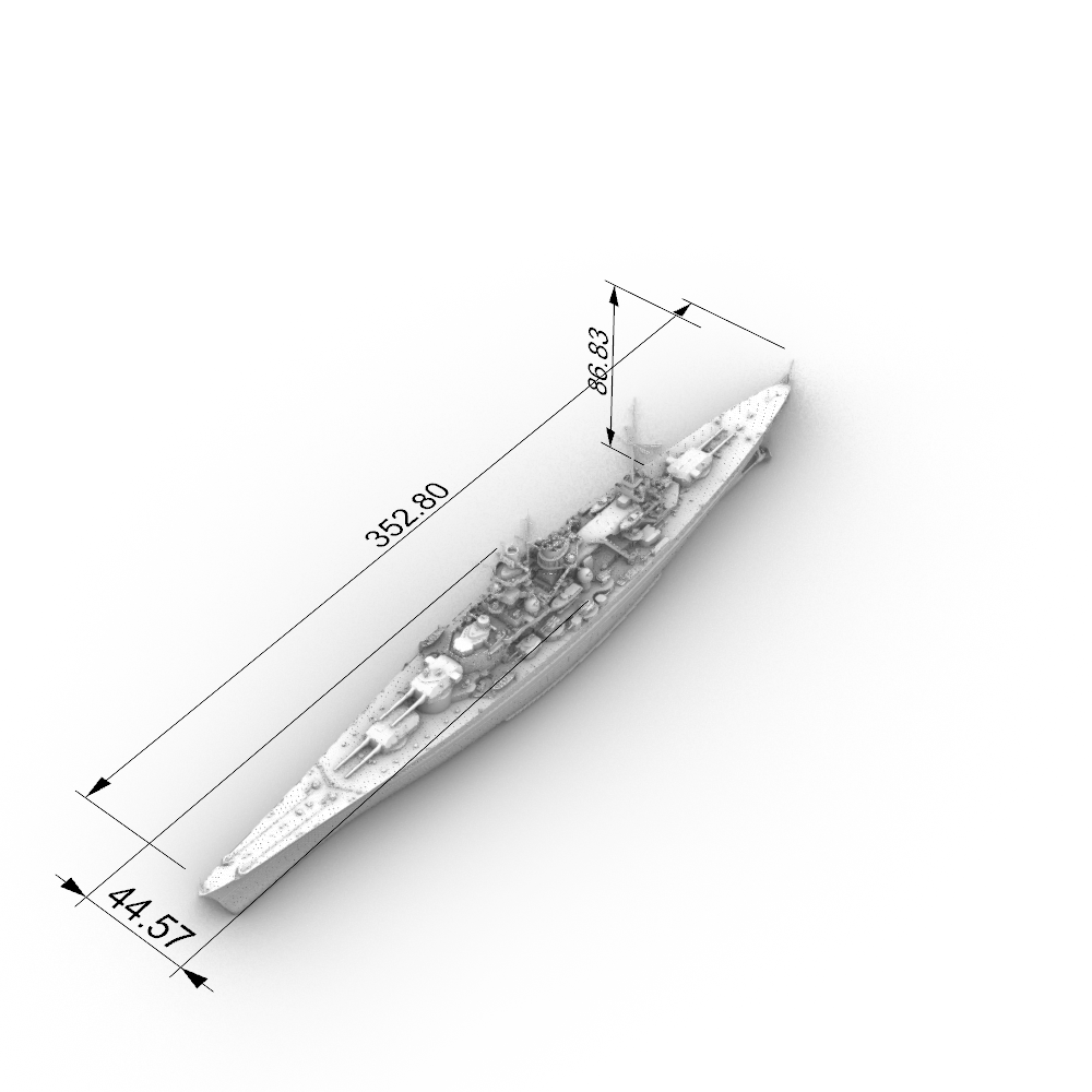 MRY-SFW SSC193 Germany KMS Scharnhorst Scharnhorst class Battlecruiser Water Line Resin Warship Military Ship Model Hobby Collection Unassembled Unpainted