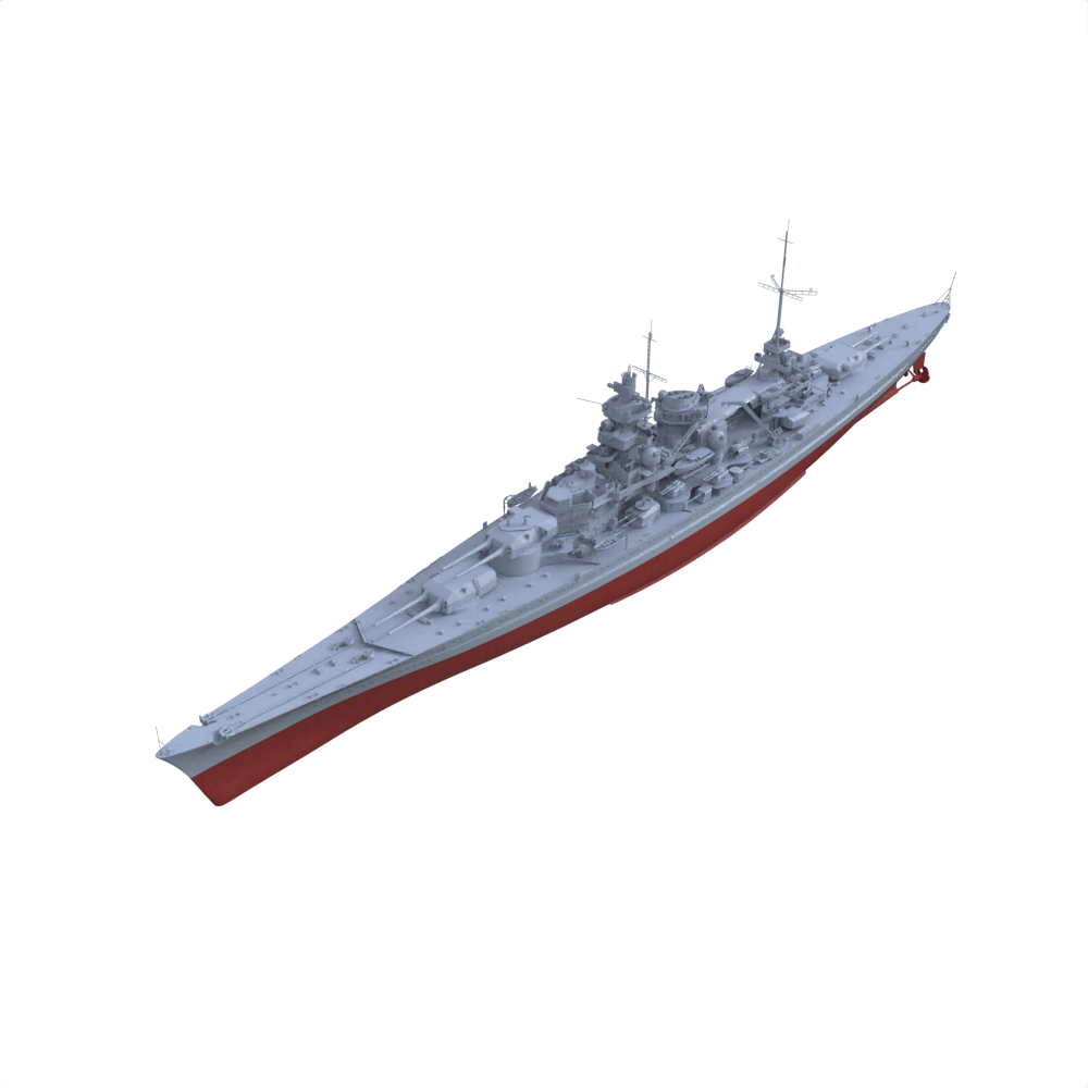 MRY-SFW SSC193S Germany KMS Scharnhorst Scharnhorst class Battlecruiser Full Hull Resin Warship Military Ship Model Hobby Collection Unassembled Unpainted