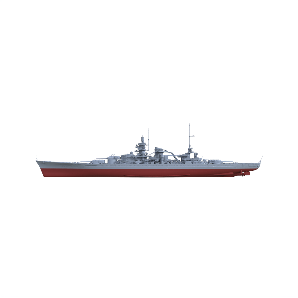 MRY-SFW SSC193S Germany KMS Scharnhorst Scharnhorst class Battlecruiser Full Hull Resin Warship Military Ship Model Hobby Collection Unassembled Unpainted