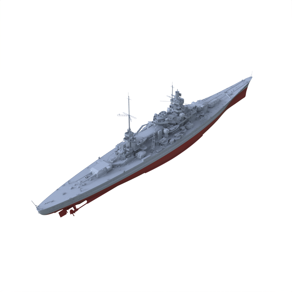 MRY-SFW SSC193S Germany KMS Scharnhorst Scharnhorst class Battlecruiser Full Hull Resin Warship Military Ship Model Hobby Collection Unassembled Unpainted