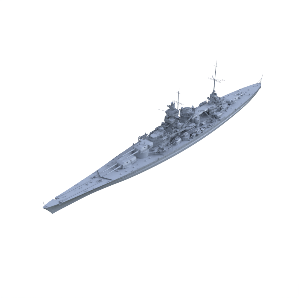 MRY-SFW SSC193 Germany KMS Scharnhorst Scharnhorst class Battlecruiser Water Line Resin Warship Military Ship Model Hobby Collection Unassembled Unpainted