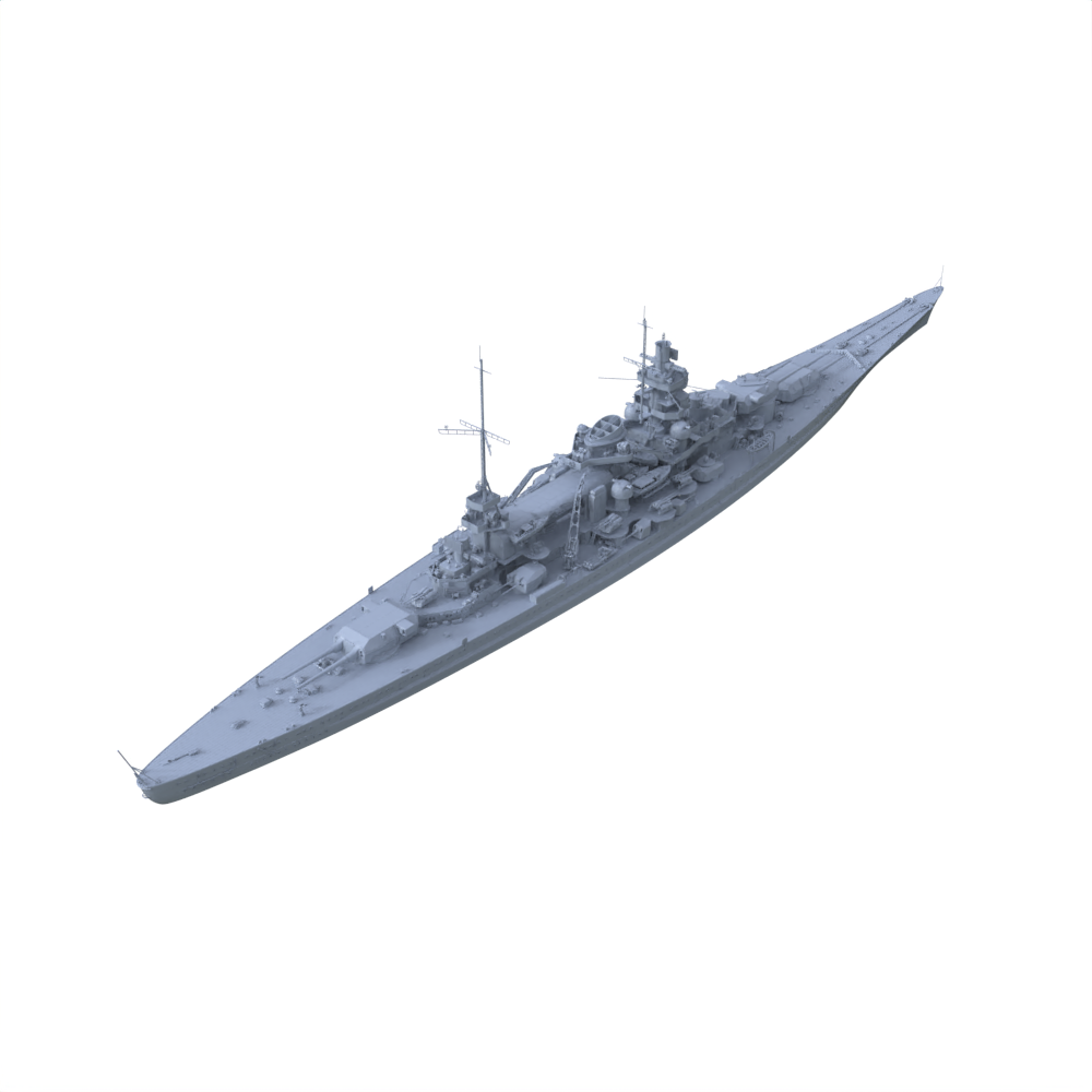 MRY-SFW SSC193 Germany KMS Scharnhorst Scharnhorst class Battlecruiser Water Line Resin Warship Military Ship Model Hobby Collection Unassembled Unpainted