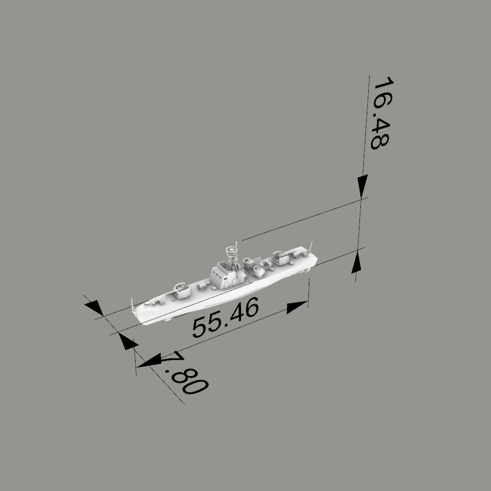 MRY-SFW SSC199 China Navy Shanghai-class Type 0111 Fast Patrol Gunboat Water Line Resin Warship Military Ship Model Hobby Collection Unassembled Unpainted