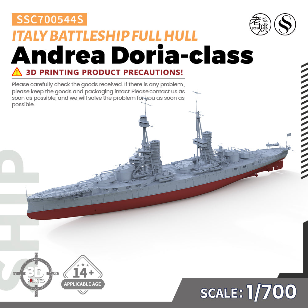 SSMODEL 544S Military Model Kit Italy Andrea Doria-class Battleship Full Hull Main image