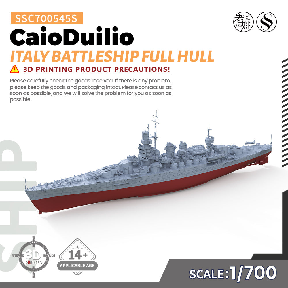 SSMODEL 545S Military Model Kit Italy CaioDuilio Battleship Full Hull Main image