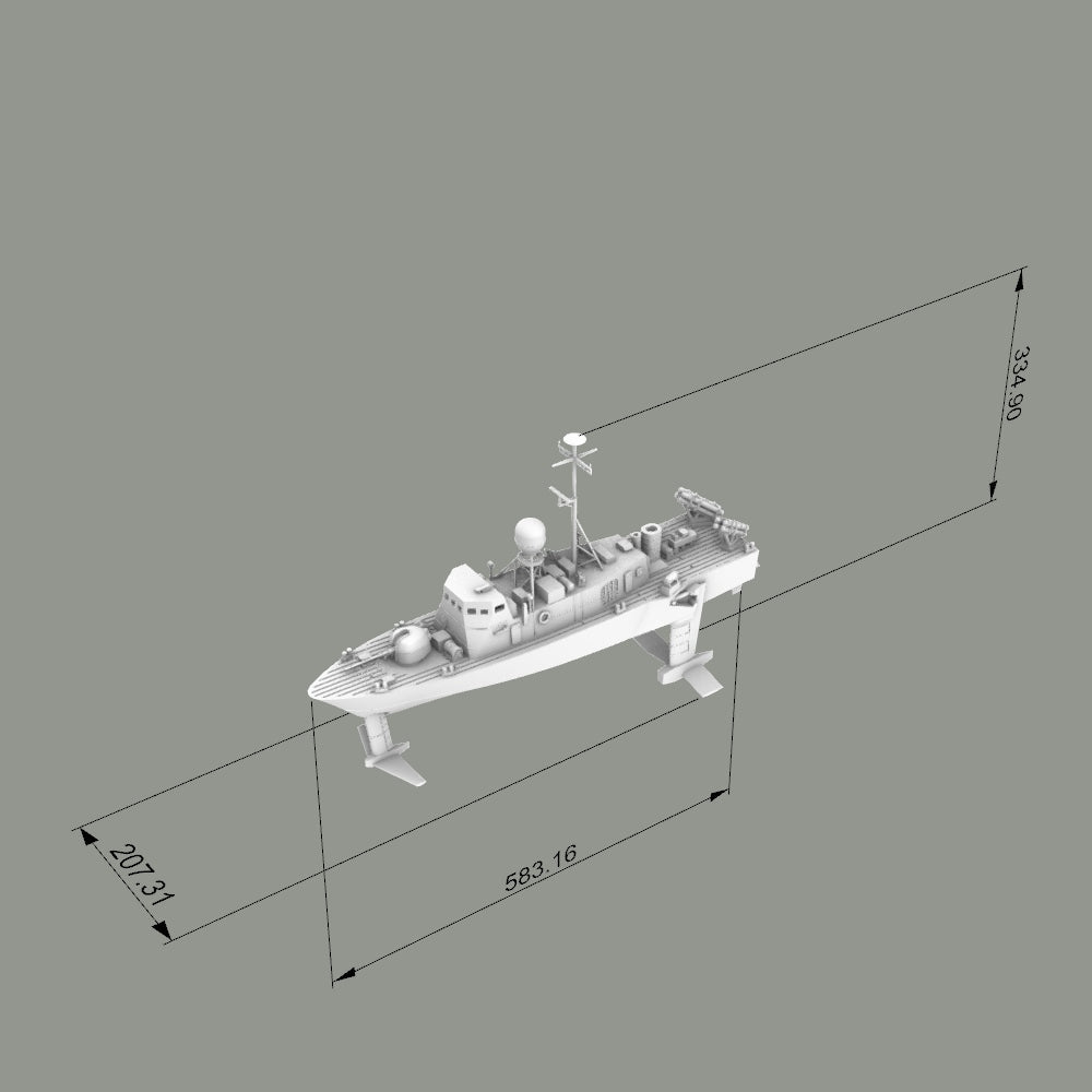 MRY-SFW SSC198 USA Navy Pegasus-class Pegasus PHM-1 Water Line Resin Warship Military Ship Model Hobby Collection Unassembled Unpainted