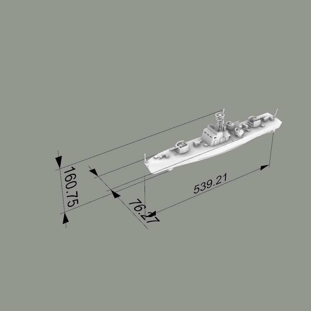 MRY-SFW SSC199 China Navy Shanghai-class Type 0111 Fast Patrol Gunboat Water Line Resin Warship Military Ship Model Hobby Collection Unassembled Unpainted