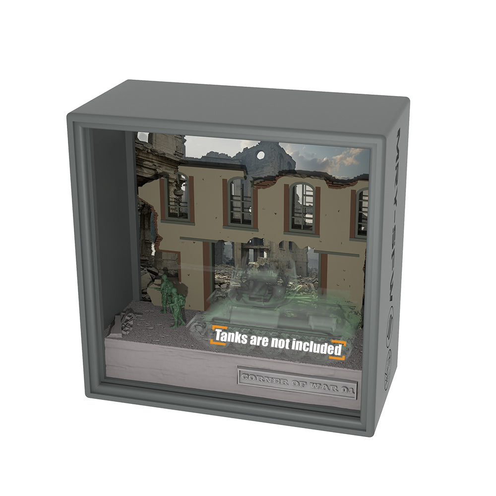 SSMODEL 17 Minifigure Figures Tank Display Case Miniature Box Corner of War Game The Squad in Ruins 01 Advance
