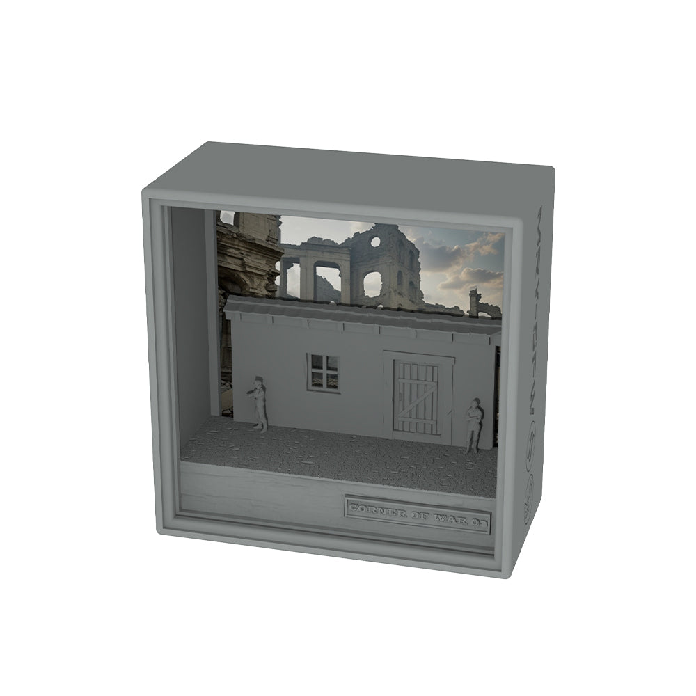 SSMODEL 19 Minifigure Figures Tank Display Case Miniature Box Corner of War Game The Squad in Ruins 03 Sentry — detail view 2