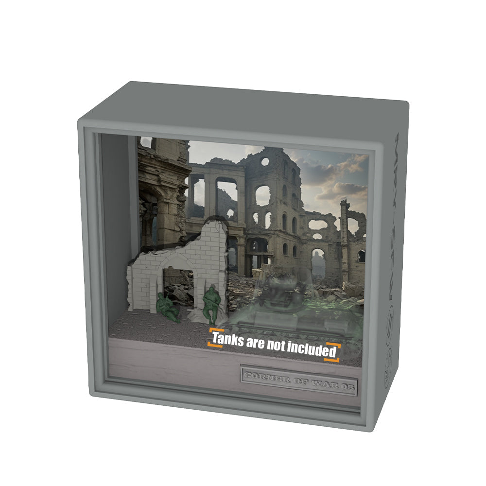 SSMODEL 21 Minifigure Figures Tank Display Case Miniature Box Corner of War Game The Squad in Ruins 05 Rest