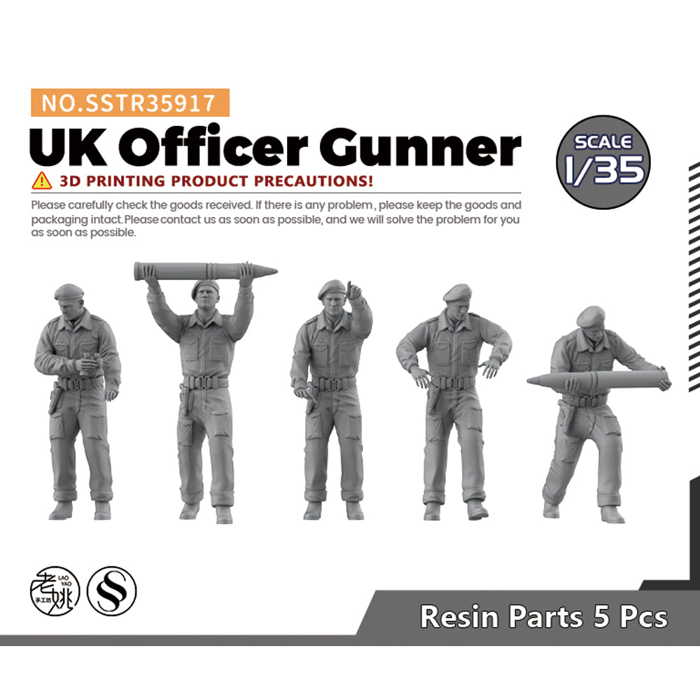 SSMODEL SSTR917 Character Model UK Officer Gunner — scale model kit