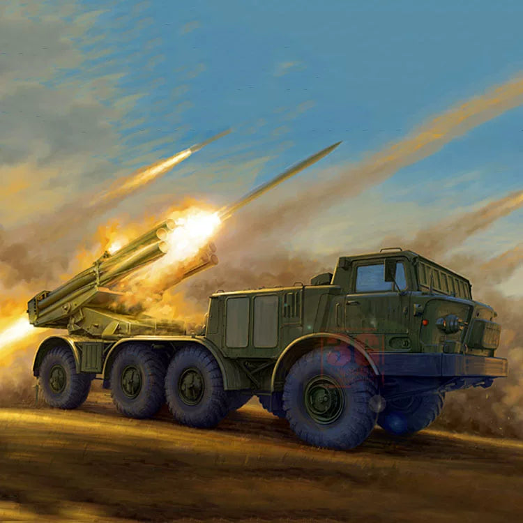 3G model Trumpeter assembly model 01026 1/35 Russian 9K57 Hurricane self-propelled MLRS
