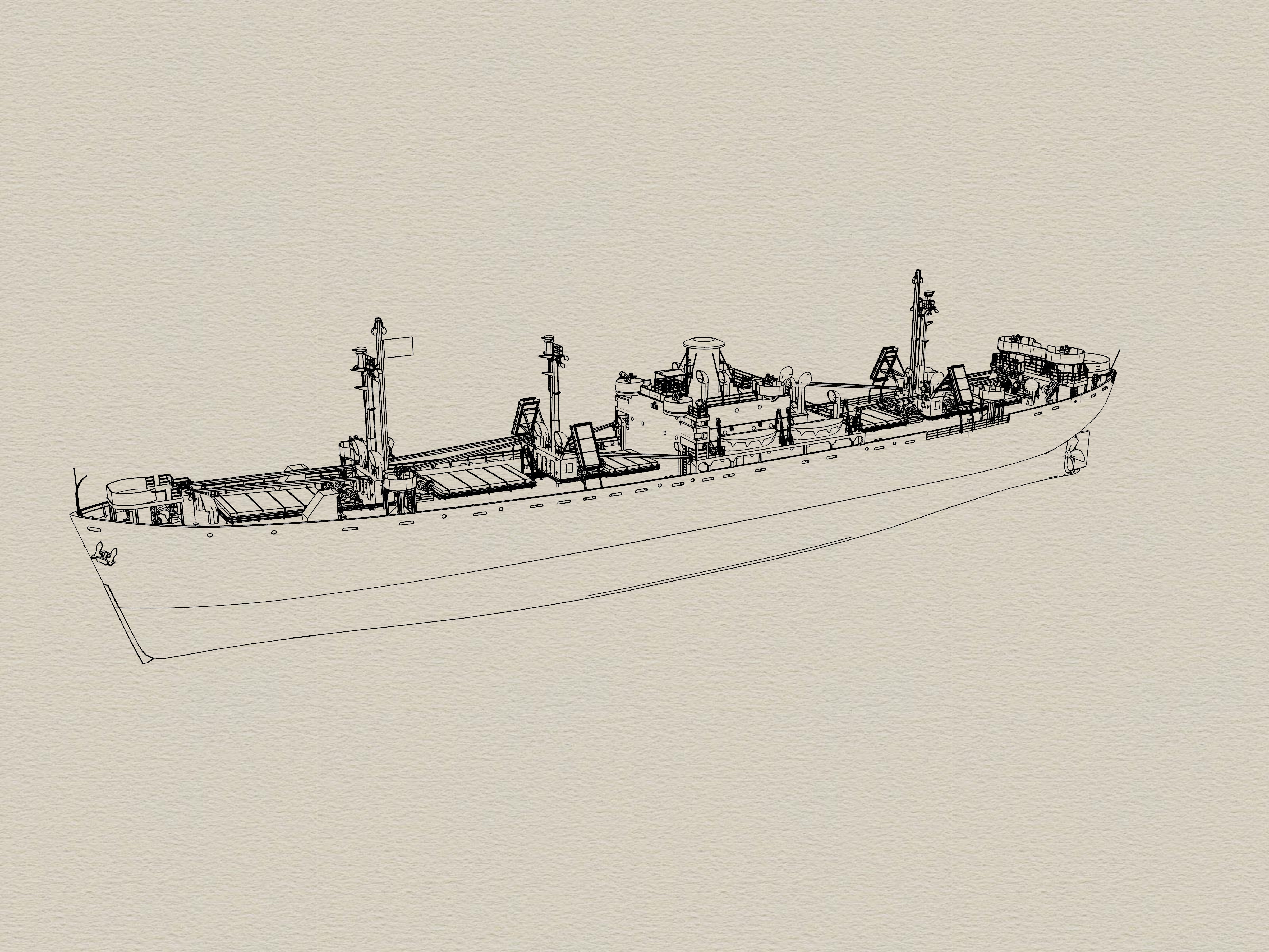 SSMODEL 725S Military Model Kit USN Cargo Liberty Ship Full Hull