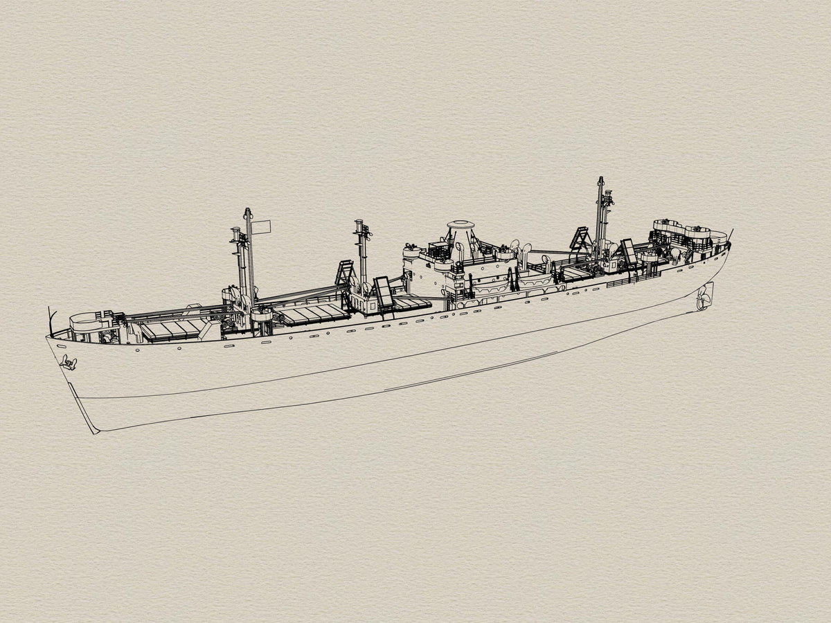 SSMODEL 725S Military Model Kit USN Cargo Liberty Ship Full Hull