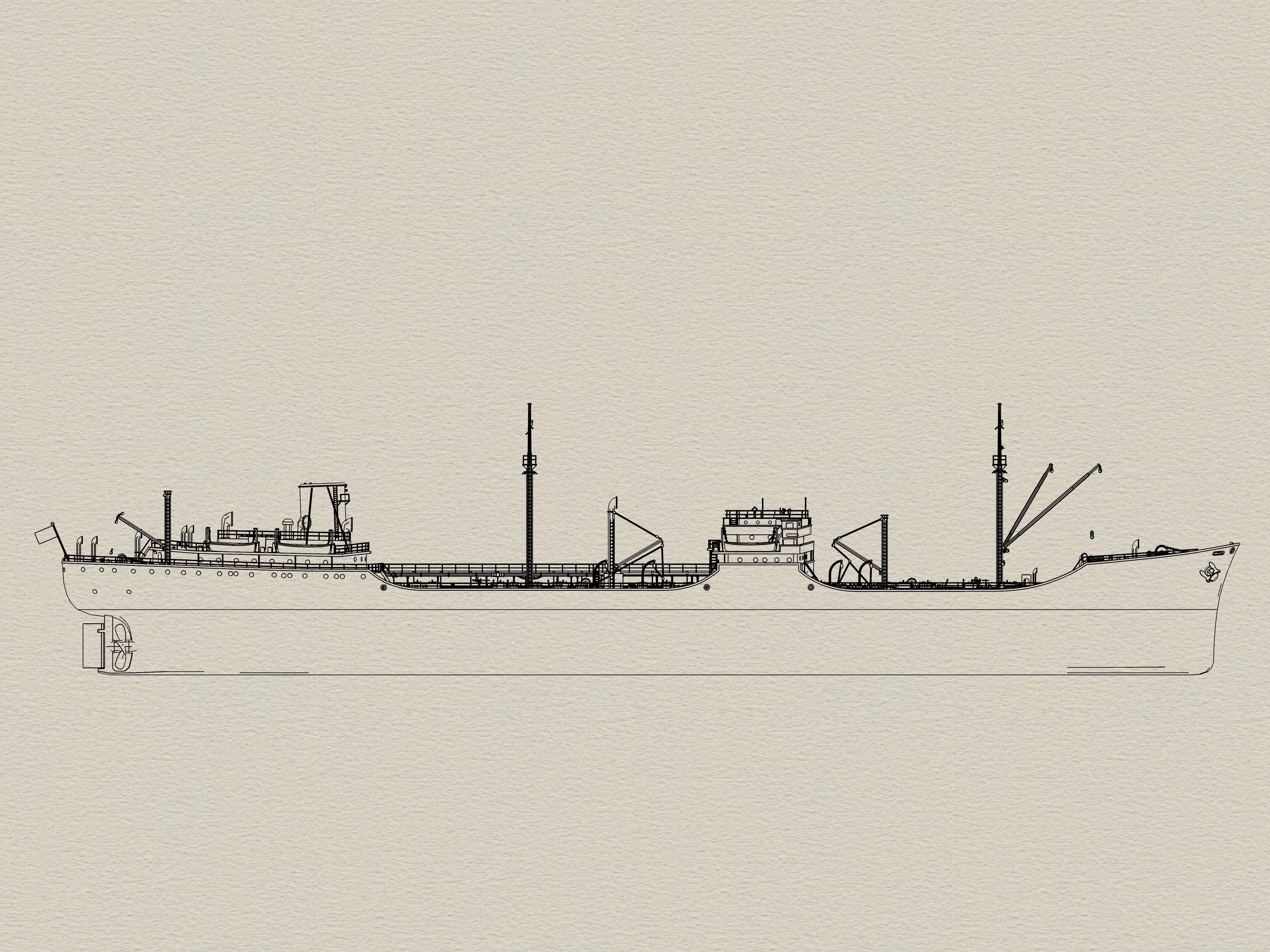 SSMODEL 722 Military Model Kit USN Ohio Cargo Ship(Bottomless Version)