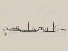 SSMODEL 722 Military Model Kit USN Ohio Cargo Ship(Bottomless Version)