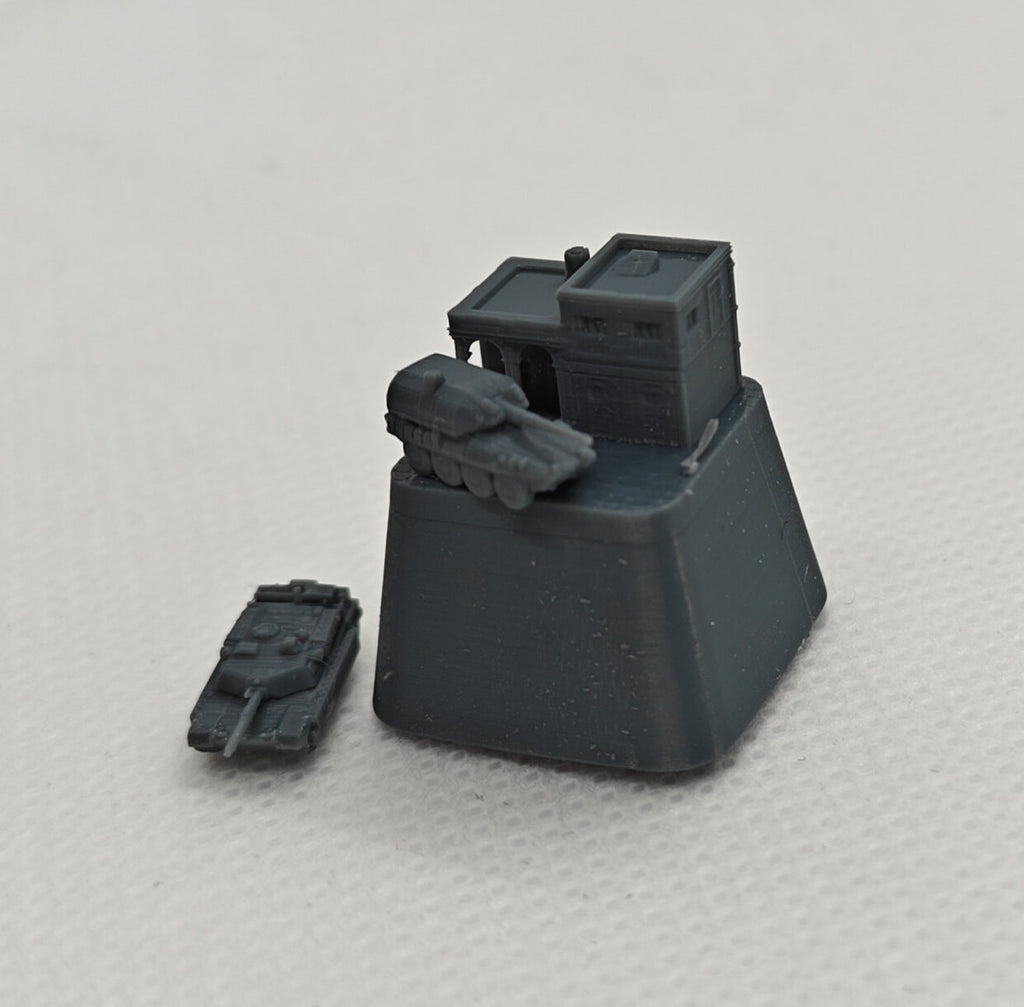 Yao's Studio YP  1/-  Creative Mechanical Keyboard Keycap (Single)  Unique Garage Tank Scene Keycap