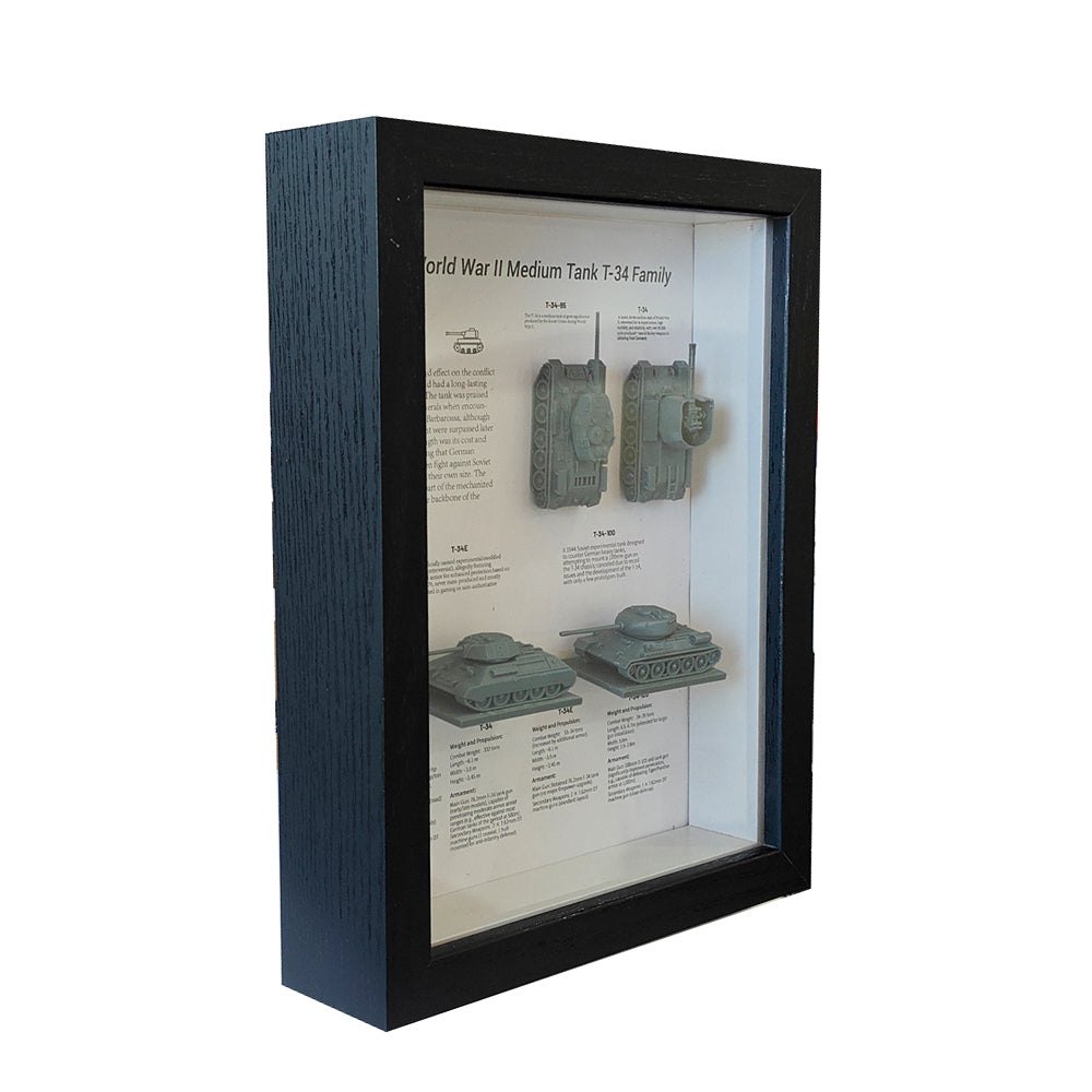Yao's Studio YPL105 1/L  Collection Display Frame War Scene Box Three Dimensional Hollow Photo Frame Soviet T-34 Tank TypeⅡ