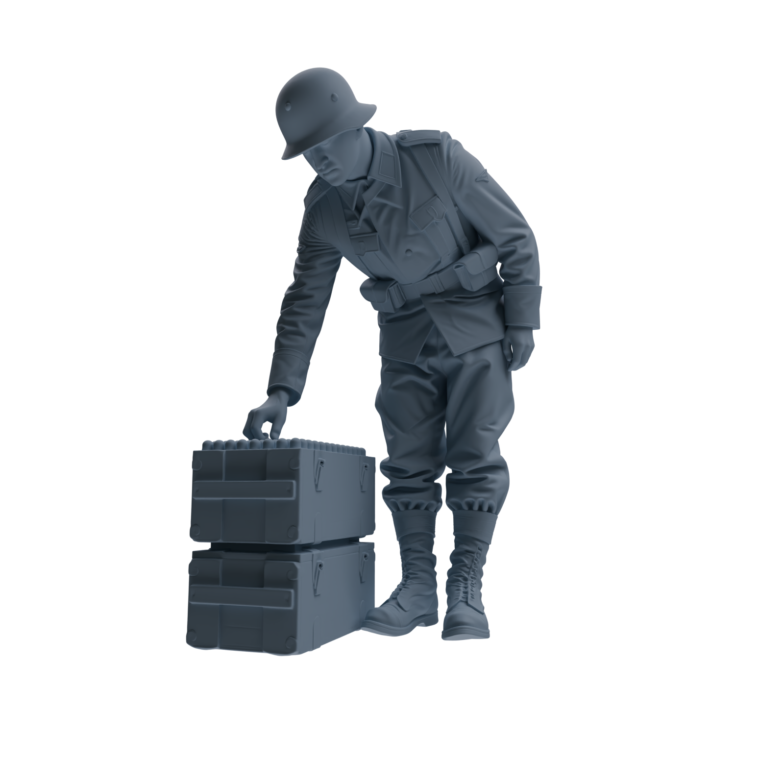 MRY-SFW SSTR223 WWII French Army Logistics Soldier Combat Readiness Four-Person Group