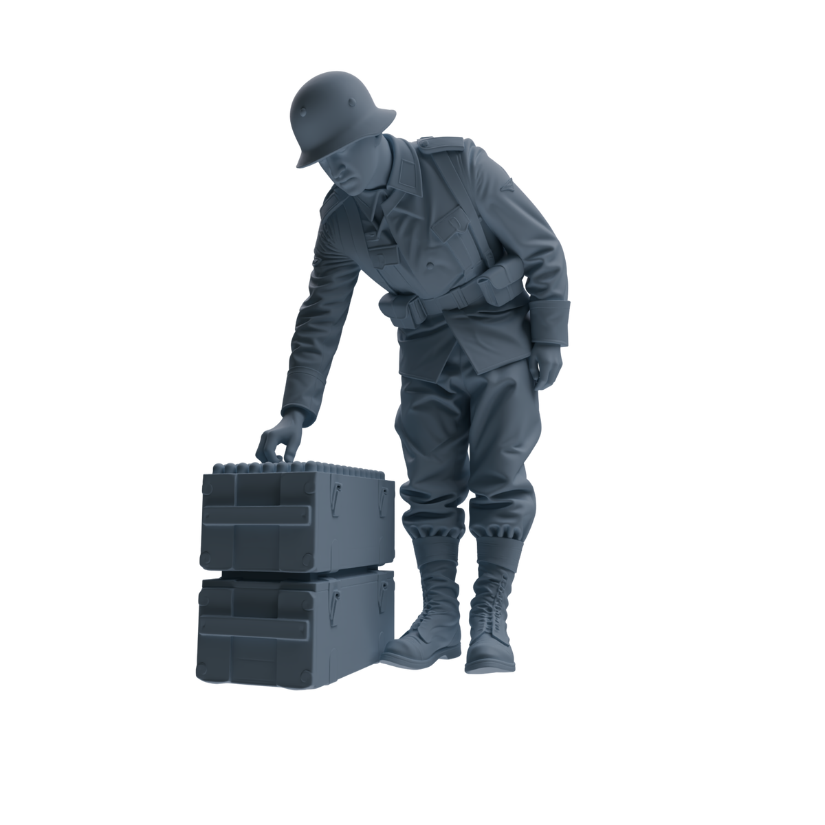 MRY-SFW SSTR223 WWII French Army Logistics Soldier Combat Readiness Four-Person Group — detail view 2