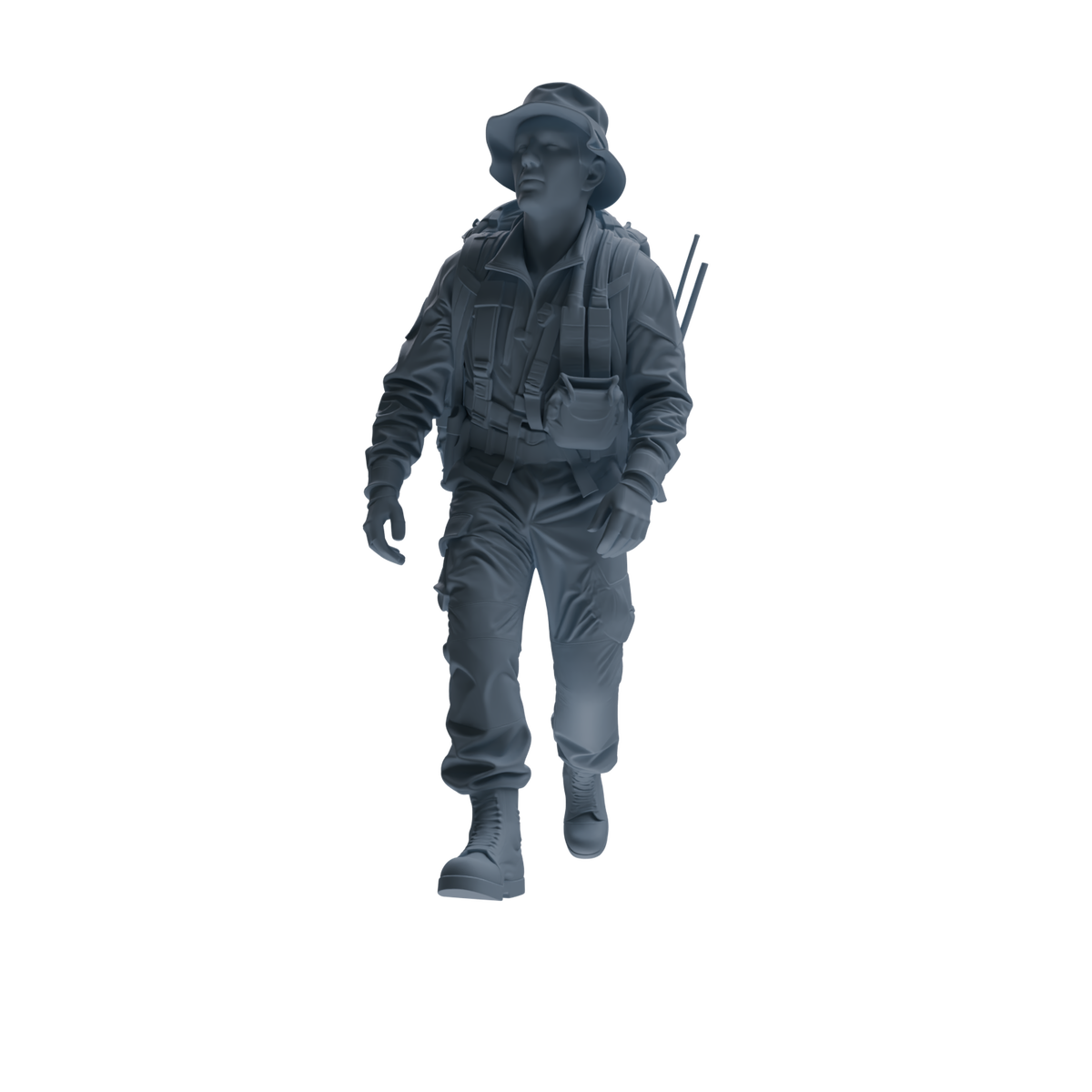MRY-SFW SSTR138 Miniatures Soldier Model Kit War of Hyenas Modern Canadian Army Four-Person Hiking Group — detail view 2
