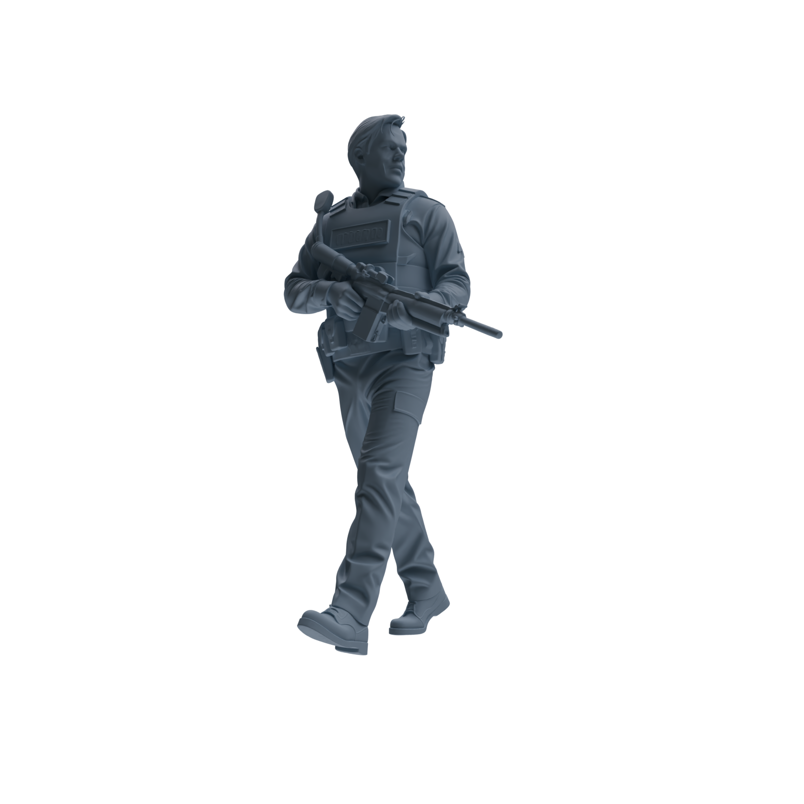 MRY-SFW SSTR127 Miniatures Soldier Model Kit Boston Attack Modern Boston Police Four-Person Patrol Group