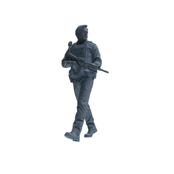 MRY-SFW SSTR127 Miniatures Soldier Model Kit Boston Attack Modern Boston Police Four-Person Patrol Group