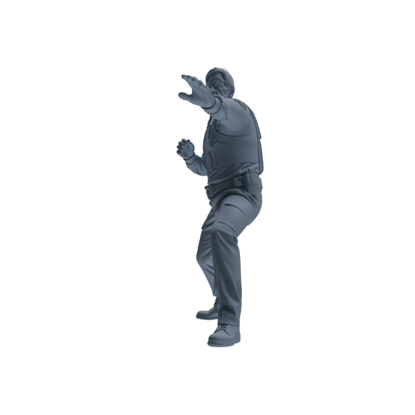 MRY-SFW SSTR121 Miniatures Soldier Model Kit Boston Attack Modern Boston Police Four-Person Gunfight Group