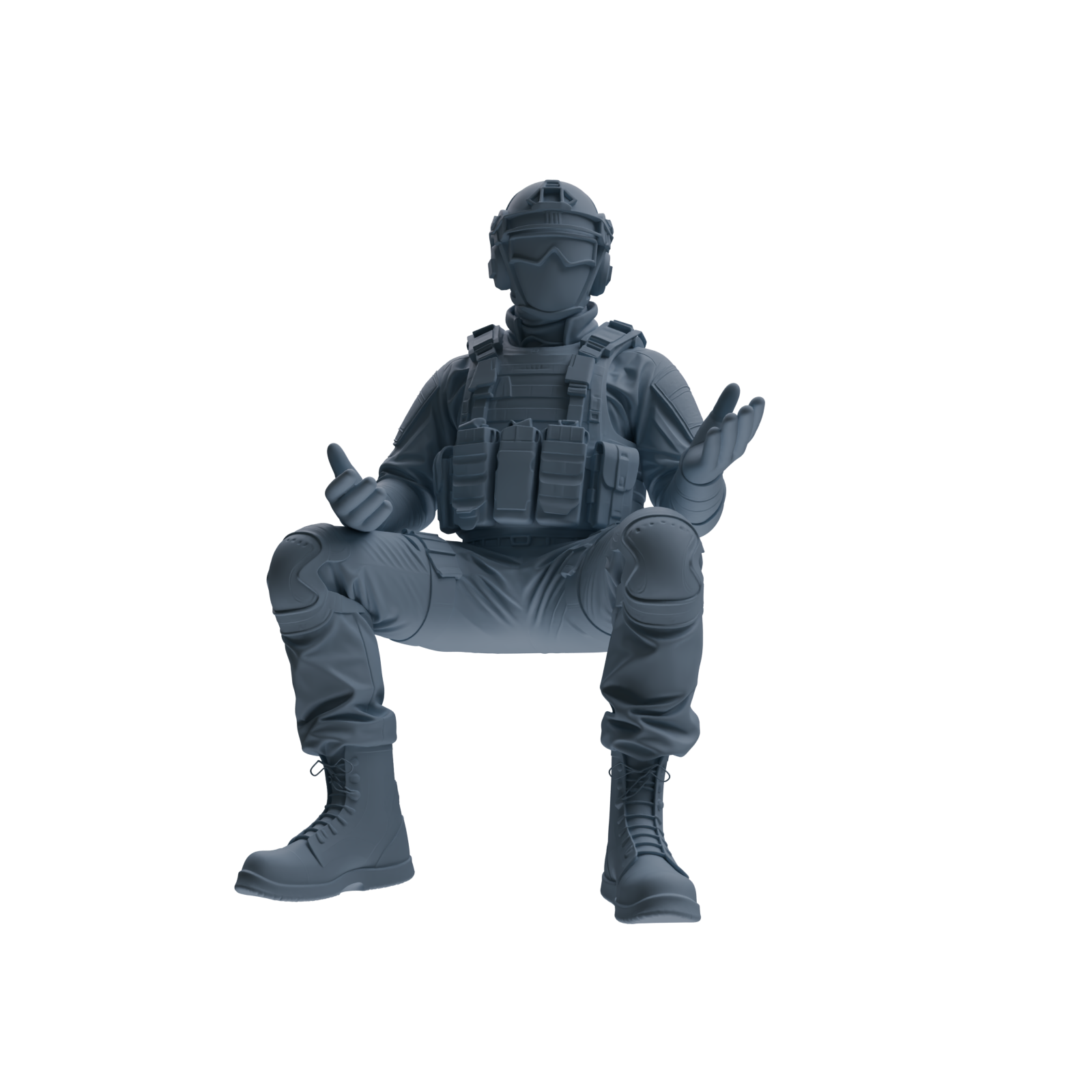 MRY-SFW SSTR348 Modern American Mercenary Conversation 2 Four-Person Group
