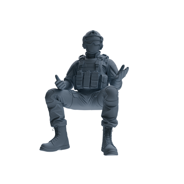 MRY-SFW SSTR348 Modern American Mercenary Conversation 2 Four-Person Group