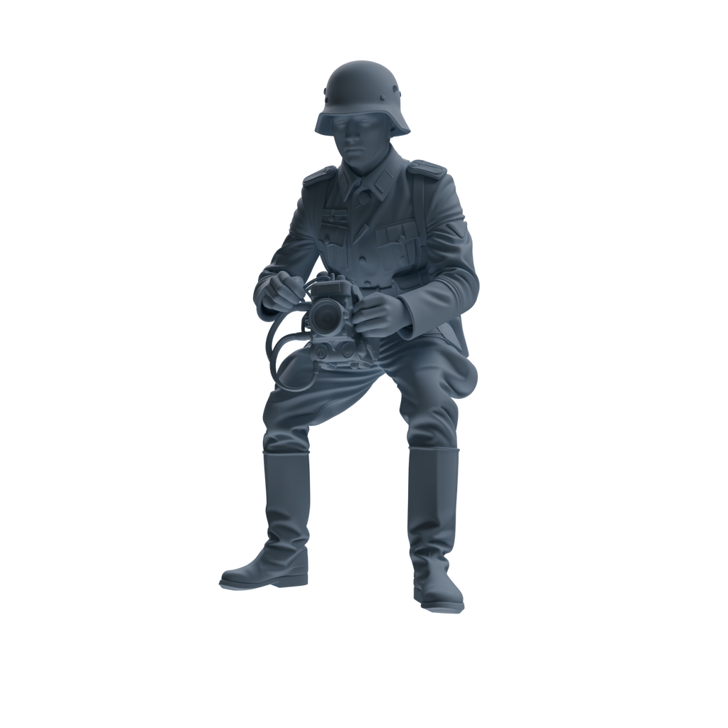 MRY-SFW SSTR214 WWII British Logistics Soldier Maintenance Four-Person Group