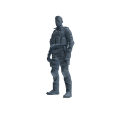 MRY-SFW SSTR118 Miniatures Soldier Model Kit Boston Attack Modern Boston Police Four-Person Saluting Group 2