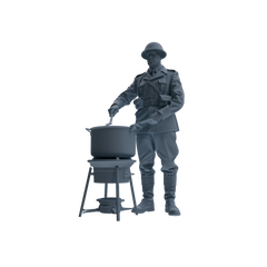 MRY-SFW SSTR222 WWII French Army Logistics Soldier Picnic Three-Person Group