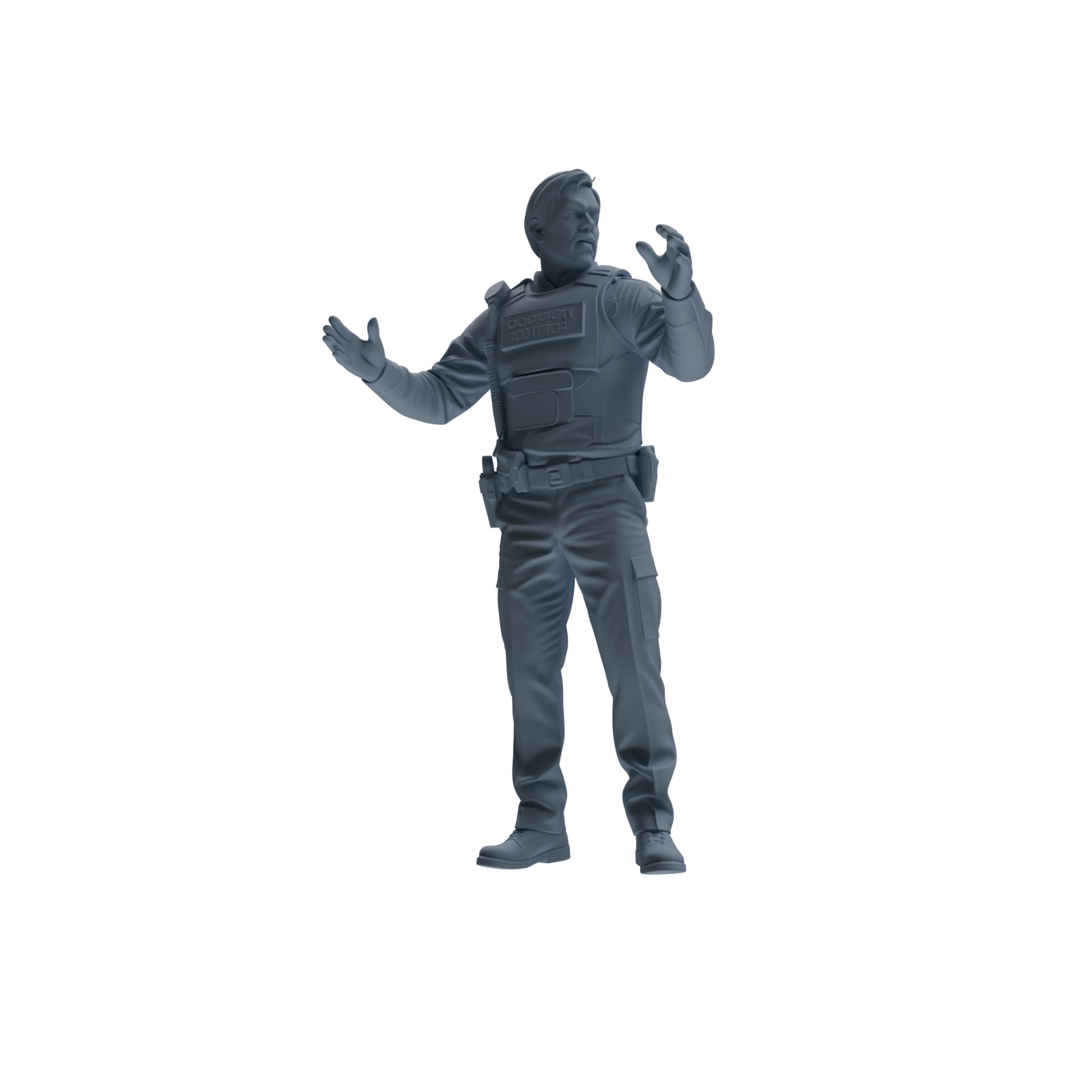 MRY-SFW SSTR115 Miniatures Soldier Model Kit Boston Attack Modern Boston Police Four-Person Conversation Group