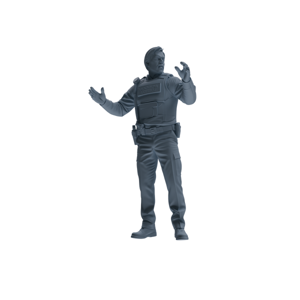 MRY-SFW SSTR115 Miniatures Soldier Model Kit Boston Attack Modern Boston Police Four-Person Conversation Group