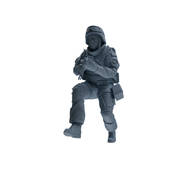 MRY-SFW SSTR327 Modern Counter-Terrorism SWAT Fire Support Operator Combat 3 Four-Person Group