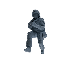 MRY-SFW SSTR327 Modern Counter-Terrorism SWAT Fire Support Operator Combat 3 Four-Person Group