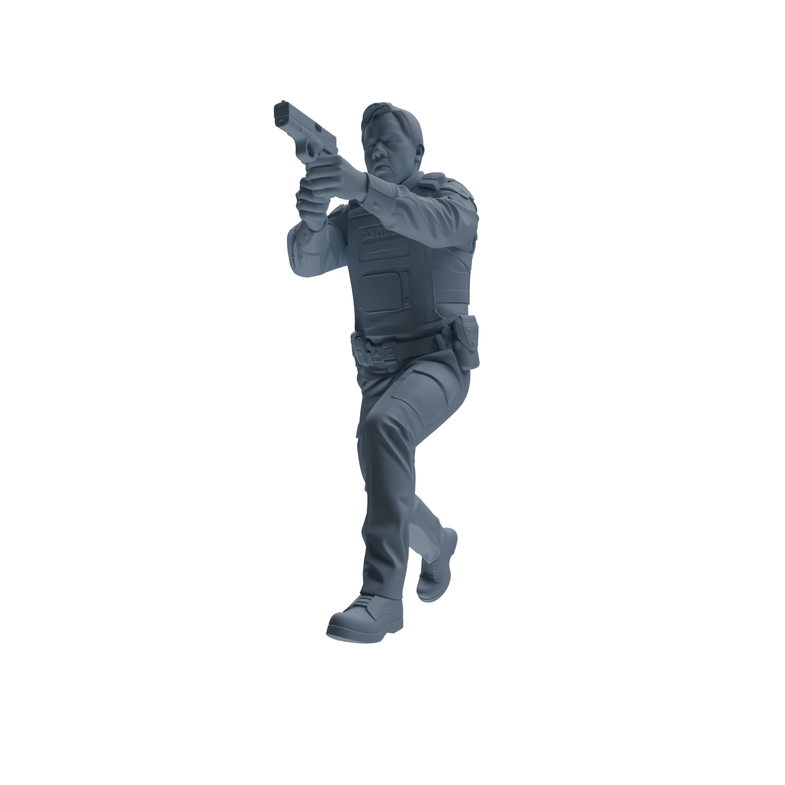 MRY-SFW SSTR122 Miniatures Soldier Model Kit Boston Attack Modern Boston Police Four-Person Gunfight Group 2