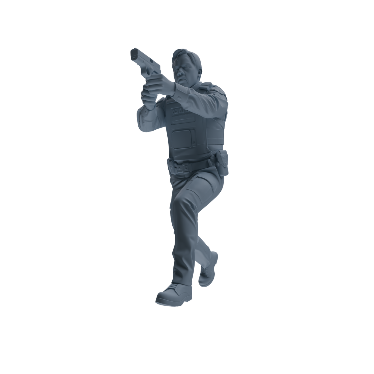 MRY-SFW SSTR122 Miniatures Soldier Model Kit Boston Attack Modern Boston Police Four-Person Gunfight Group 2 — detail view 2