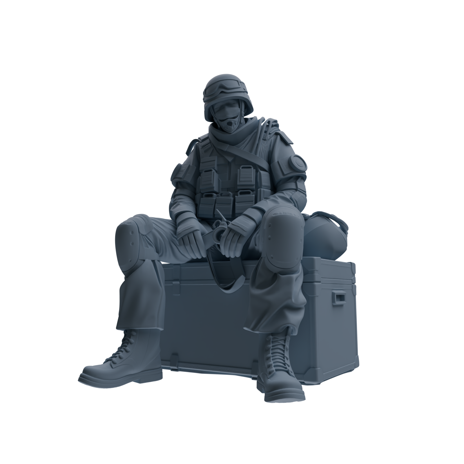 MRY-SFW SSTR332 Modern Counter-Terrorism SWAT Fire Support Operator Rest 2 Four-Person Group