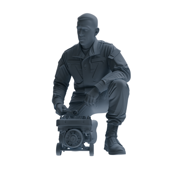 MRY-SFW SSTR245 Modern U.S. Army Logistics Soldier Maintenance Four-Person Group
