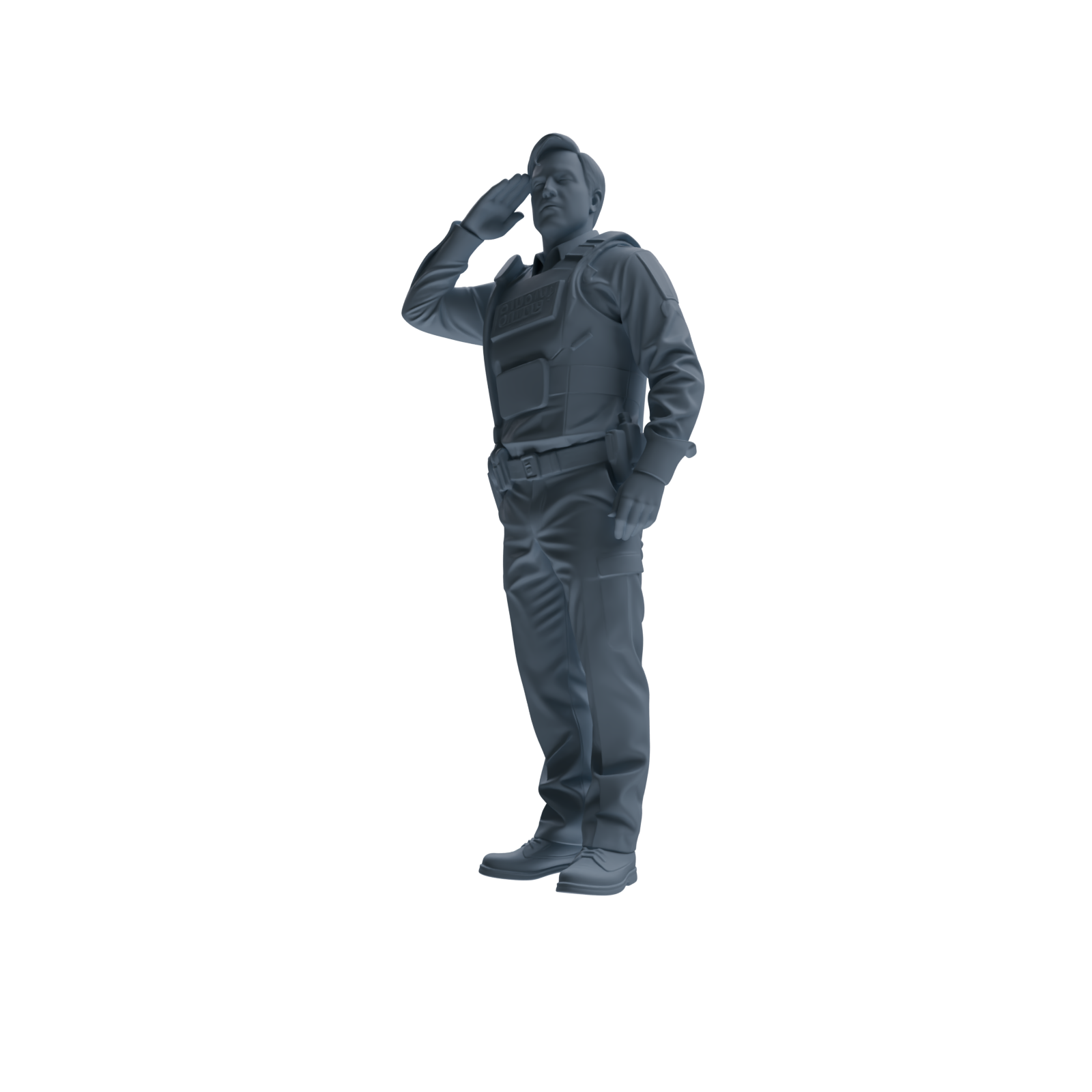 MRY-SFW SSTR117 Miniatures Soldier Model Kit Boston Attack Modern Boston Police Four-Person Saluting Group 1
