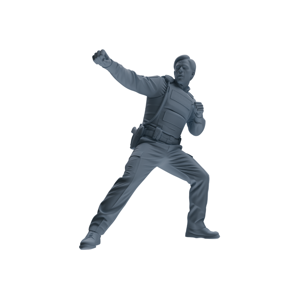 MRY-SFW SSTR112  Miniatures Soldier Model Kit Boston Attack Modern Boston Police Three-Person Arrest Group — detail view 2