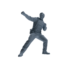 MRY-SFW SSTR112  Miniatures Soldier Model Kit Boston Attack Modern Boston Police Three-Person Arrest Group