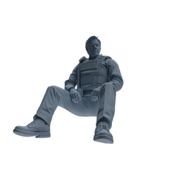 MRY-SFW SSTR125 Miniatures Soldier Model Kit Boston Attack Modern Boston Police Four-Person Rest Group